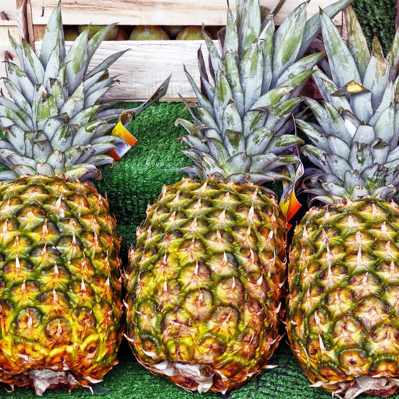 pineapple, fruit, tropical fruit, exotic, tropical plant, ananas comosus, food, nourishment, bromeliad, bromeliaceae